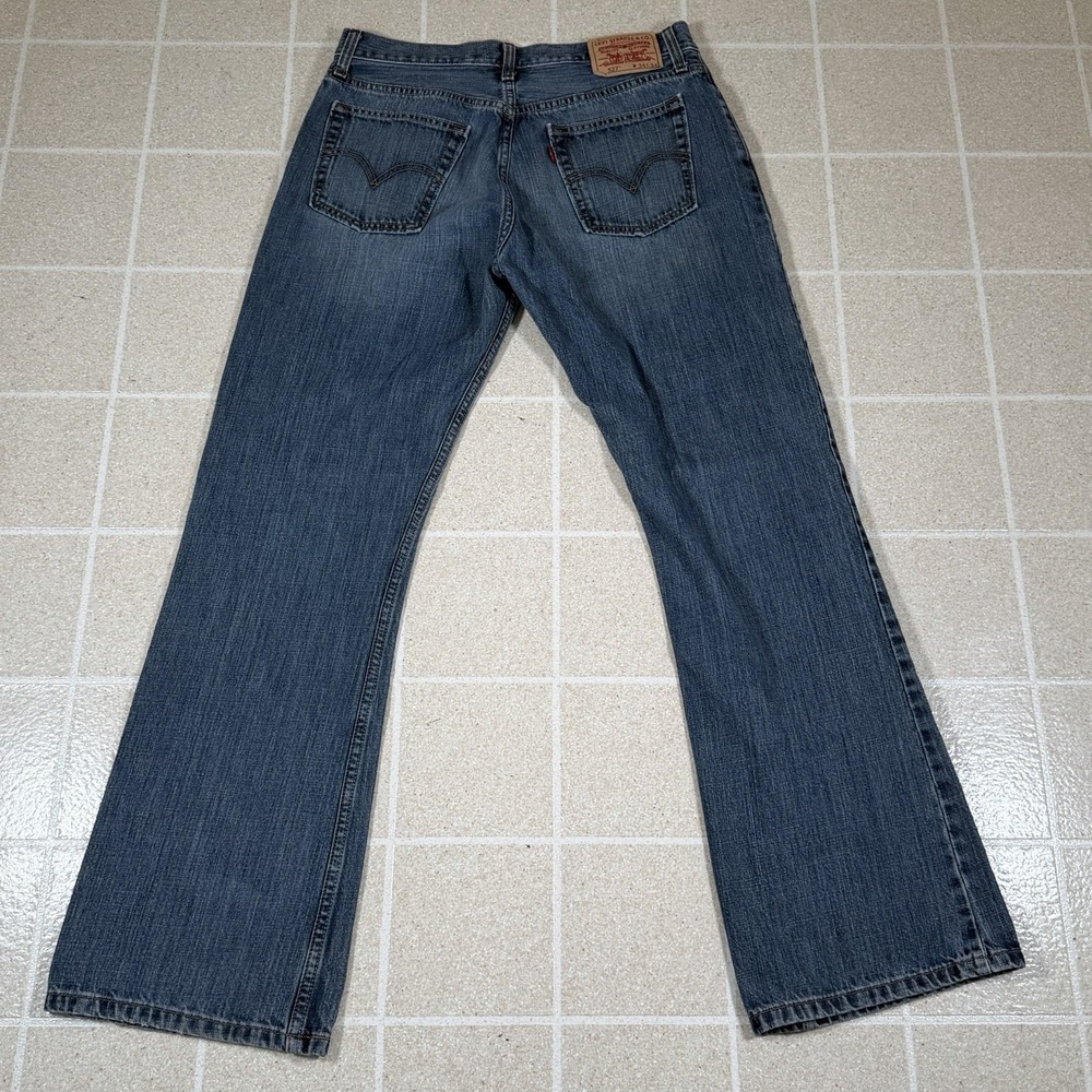 Levi's 527 Jeans Men 32x34 Blue Low Boot Cut Slim Fit Medium Wash Denim Y2K